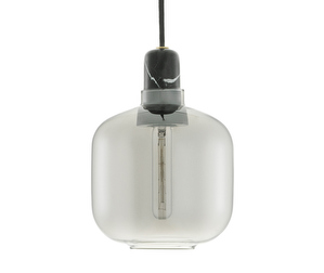 Amp Pendant Lamp, Smoke Grey / Black