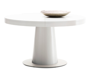 Granada Extendable Dining Table, White/Titanium, ø 130/182 cm
