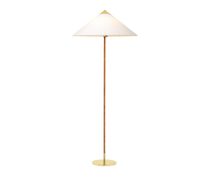 Tynell 9602 Floor Lamp, White Canvas Fabric Shade
