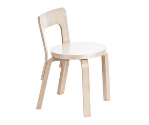 Children's Chair N65, Birch/White Laminate