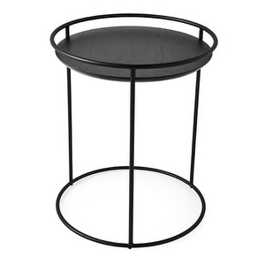 Atollo Side Table, Black, ⌀ 42.5 cm
