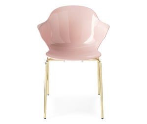 Saint Tropez -tuoli, vaaleanpunainen/messinki