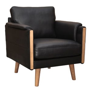 Limone Armchair, Black Leather