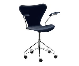 Office Chair 3217, “Series 7”, Midnight Blue Velvet, Velvet Upholstery