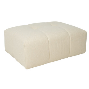 Chess Footstool, Dolce Cream Fabric White, 100 x 65 cm