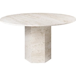Epic-ruokapöytä, valkoinen, ⌀ 130 cm