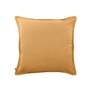 Blok-tyynynpäällinen, sinapinkeltainen pellava, 45 x 45 cm