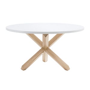 Lotus Dining Table, White/Oak, ⌀ 120 cm