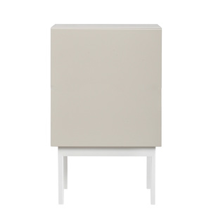 Laine-yöpöytä, greige/valkoinen, K 65 cm