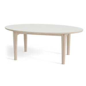 #78- jatkettava pöytä, valkoöljytty tammi/valkoinen, 109 x 190/290 cm