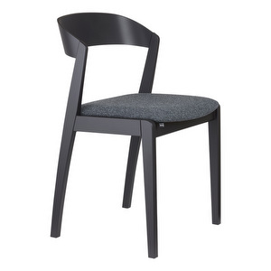 #825 Chair, Brahms Fabric 31 Dark Grey / Black