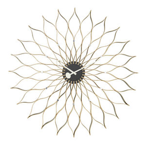 Sunflower-seinäkello, vaalea koivu, ø 75 cm