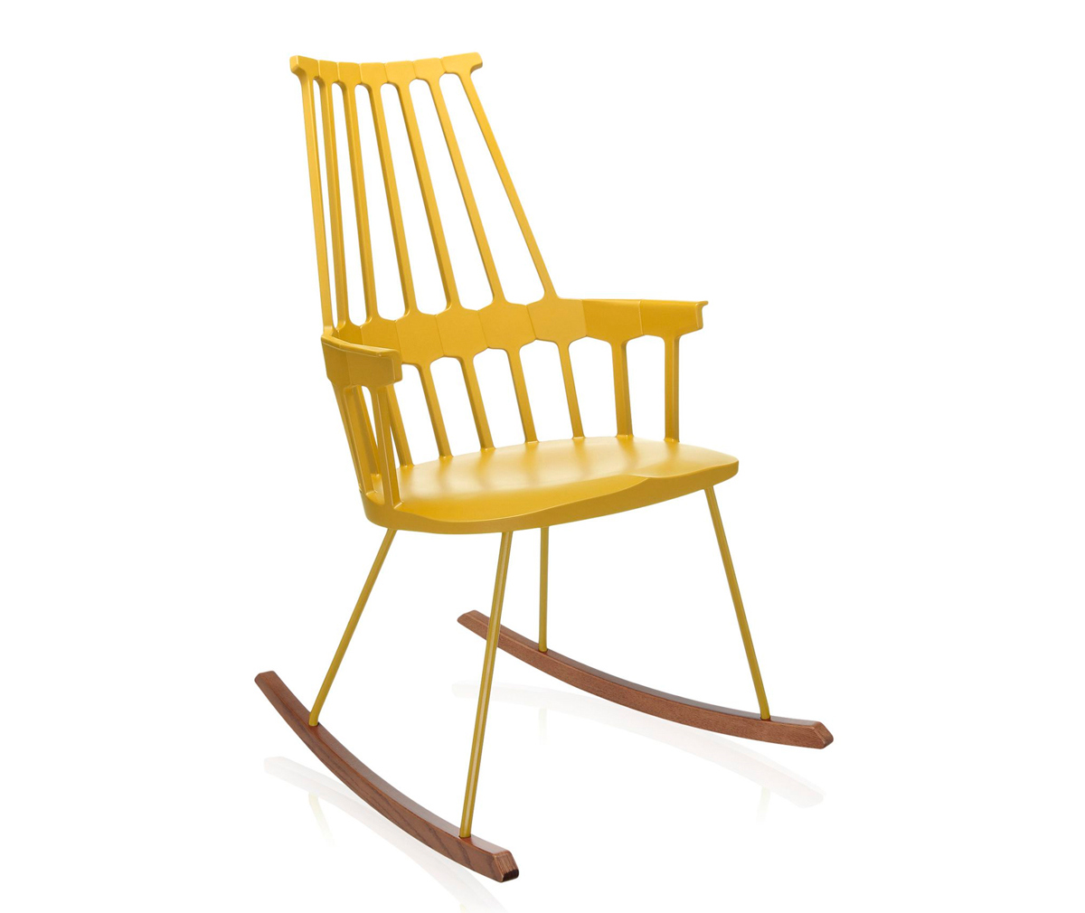 Kartell Comback-keinutuoli keltainen/tammi Kartell Comback-keinutuoli keltainen/tammi
