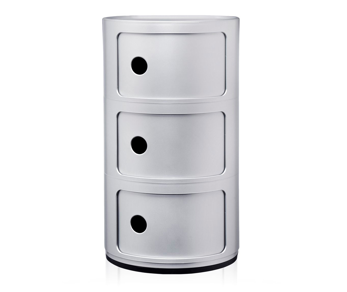 Kartell Componibili hopea, 3-osainen Kartell Componibili hopea, 3-osainen