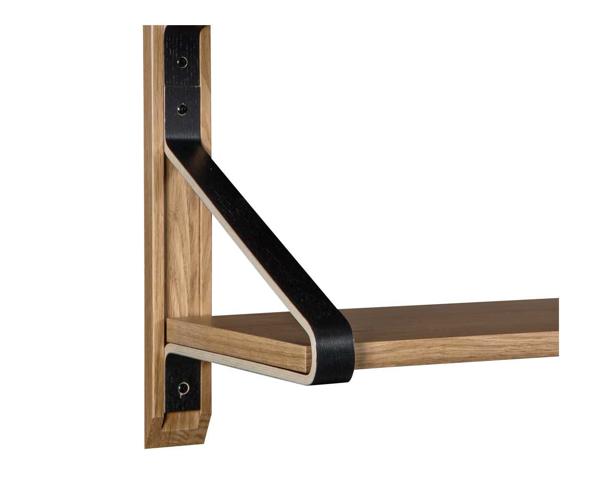 Linkki-seinähylly 60 cm, tammi/musta Linkki-seinähylly 60 cm, tammi/musta