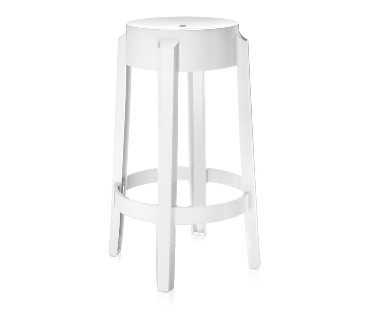 Kartell Charles Ghost Stool, White | Vepsäläinen