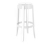 Charles Ghost Stool, White, H 75 cm