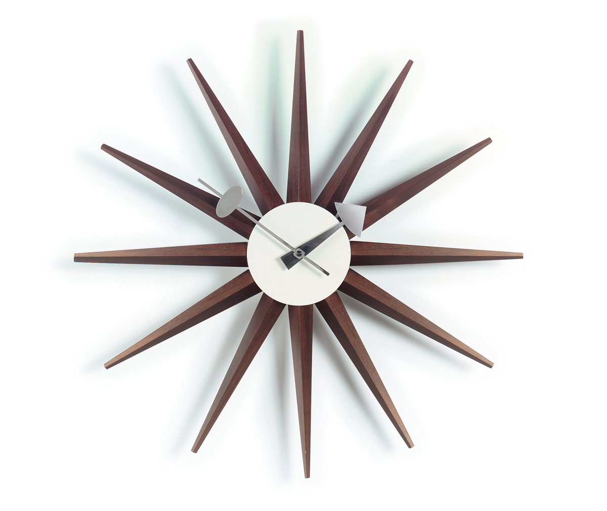 Vitra Sunburst Clock Walnut, ø 47 cm