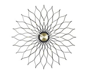 Sunflower Clock, Black Ash, ø 75 cm