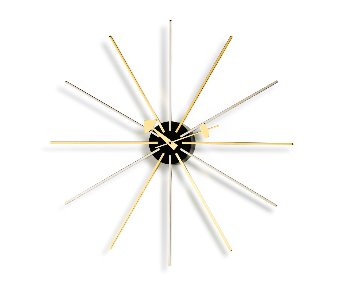Vitra Star Clock Brass/Chrome, ø 61 cm