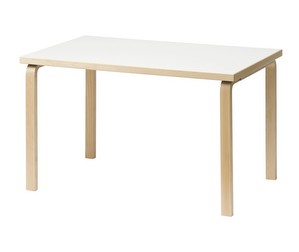 Pöytä 81B, koivu/valkoinen laminaatti, 75 x 120 cm Pöytä 81B, koivu/valkoinen laminaatti, 75 x 120 cm