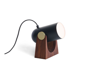 Carronade Table Lamp, Black/Walnut