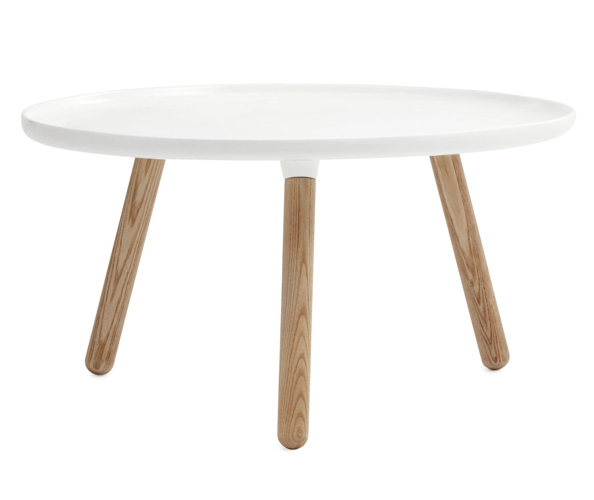 Normann Copenhagen Tablo-pöytä valkoinen/saarni, ⌀ 78 cm