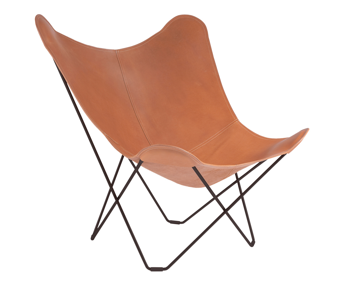 Cuero Design Mariposa Butterfly Chair Brown Leather