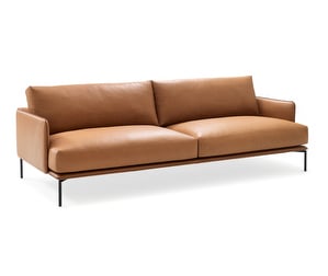 Baron-sohva, Master-nahka 53 konjakki, L 210 cm