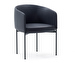 Bonnet Dining Chair, Master Leather 80 Black, H 58 cm