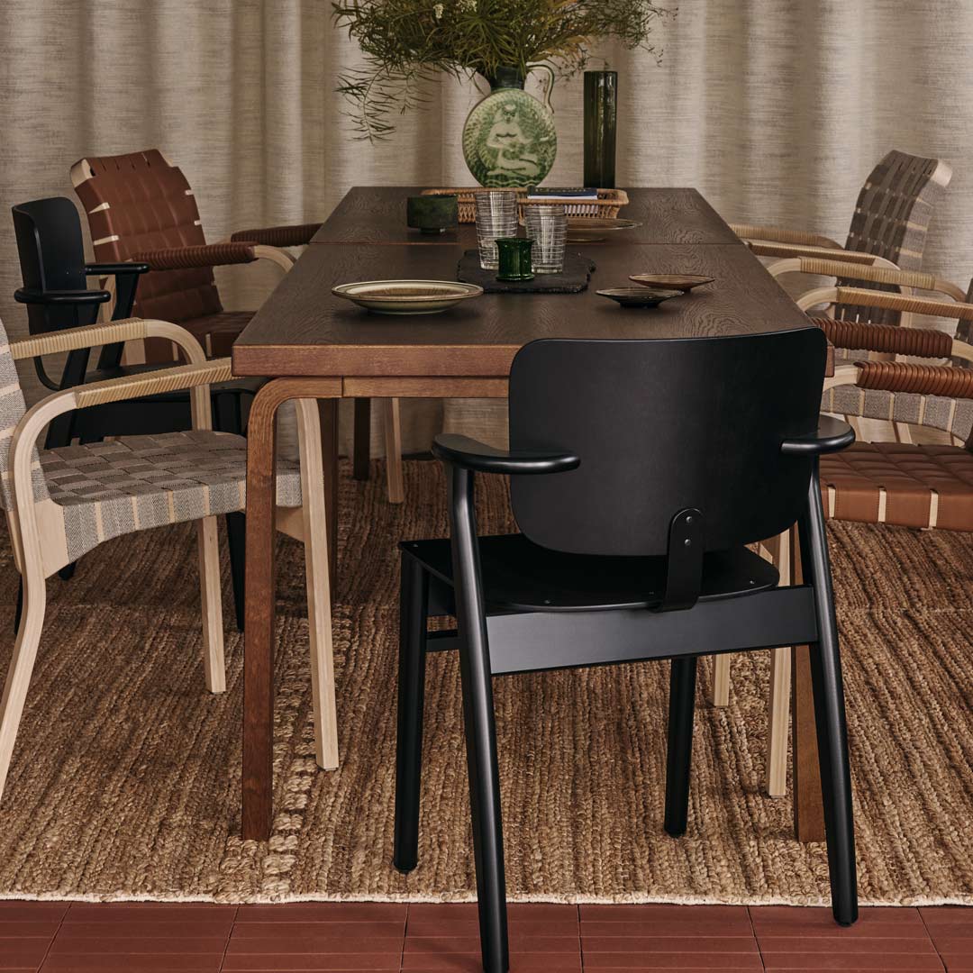 Artek Domus Chair, Stained Black | Vepsäläinen