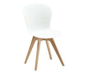 Adelaide-tuoli, valkoinen/tammi