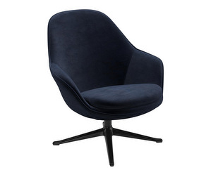 Adelaide Armchair, Velvet Fabric 3031 Blue/Black