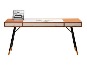 Cupertino Desk, Walnut/Black, 75 x 170 cm
