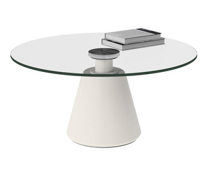Madrid Coffee Table, Metal / Clear Glass, ø 80 cm Madrid Coffee Table, Metal / Clear Glass, ø 80 cm