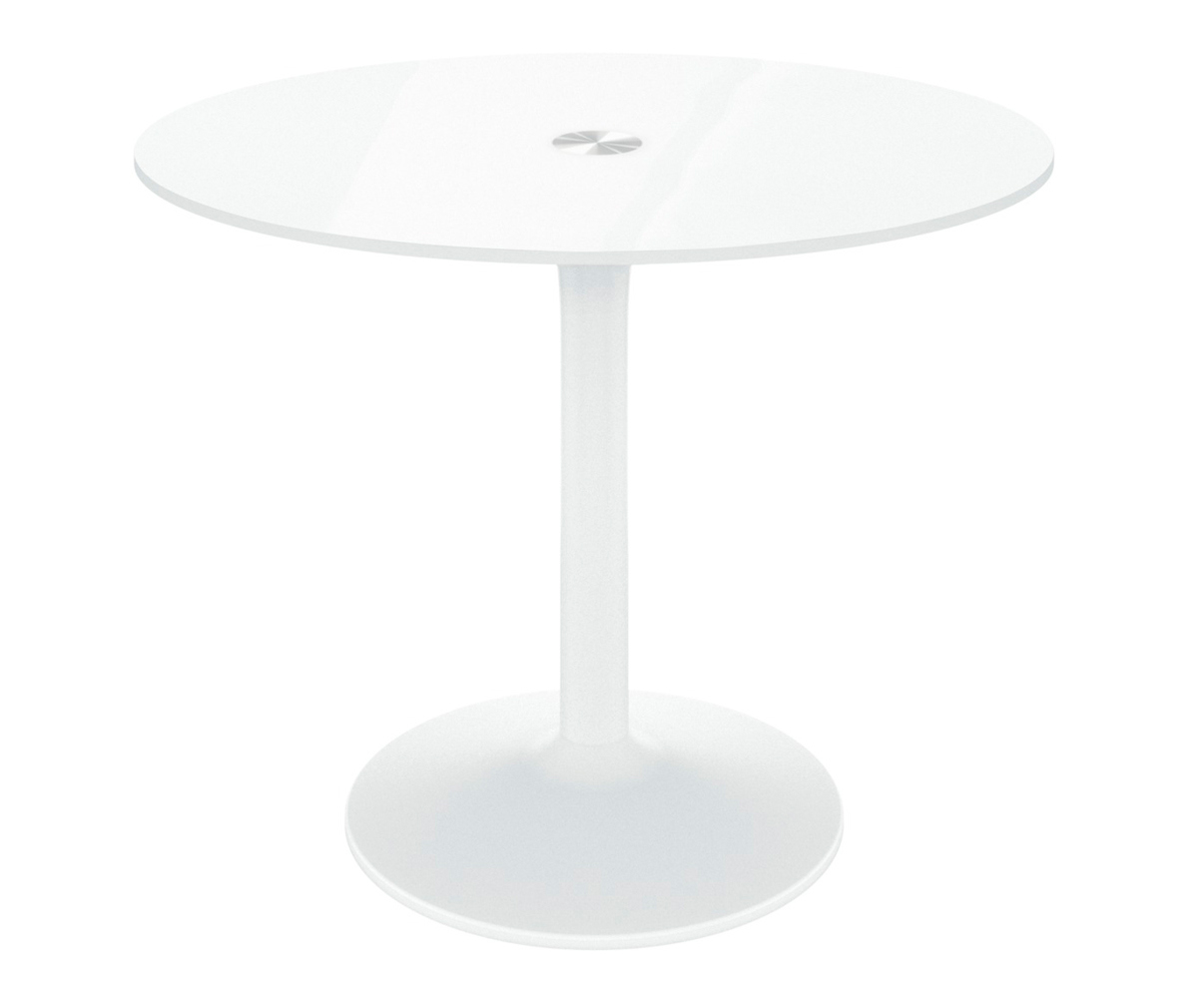 BoConcept New York -ruokapöytä valkoinen lasi, ø 80 cm