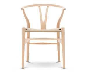 CH24 Wishbone Chair, Soaped Beech, Natural-Coloured Seat