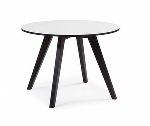 Gaga Table, White/Black, ø 70 cm