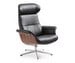 Timeout Armchair, Fantasy Leather Black / Walnut