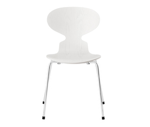 Ant Chair 3101, White/Chrome, Coloured Ash