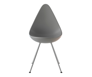 Drop Chair, Grey/Chrome