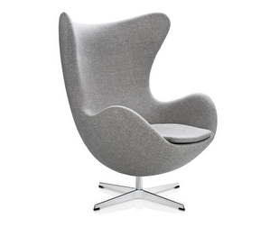 Egg Chair, Hallingdal Fabric 130 Light Grey