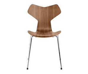 Grand Prix Chair 3130, Walnut Veneer/Chrome
