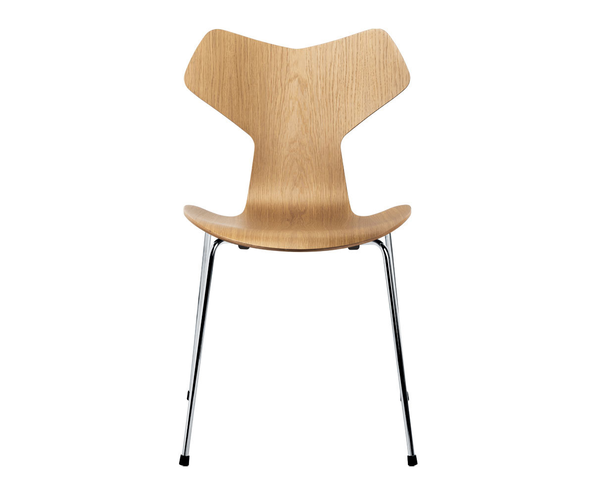 Fritz Hansen Grand Prix Chair 3130 Oak Veneer/Chrome