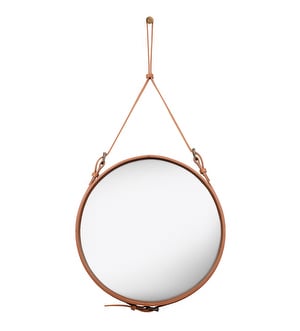 Adnet-peili, konjakinvärinen nahka, ø 58 cm