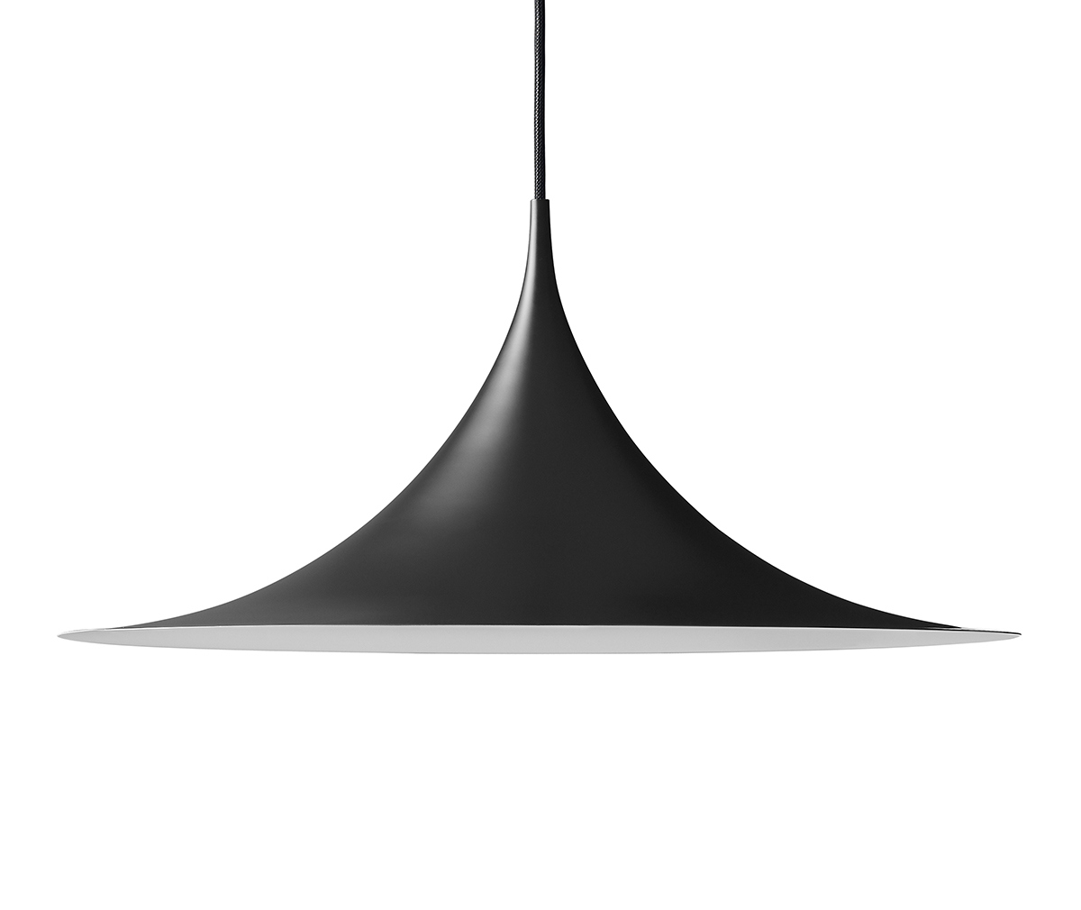 Gubi Semi-riippuvalaisin musta, ø 60 cm