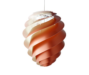Swirl 2 Pendant Lamp, Copper, H 70 cm