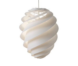 Swirl 2 Pendant Lamp, White, H 45 cm