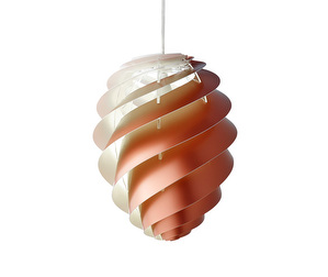 Swirl 2 Pendant Lamp, Copper, H 23 cm