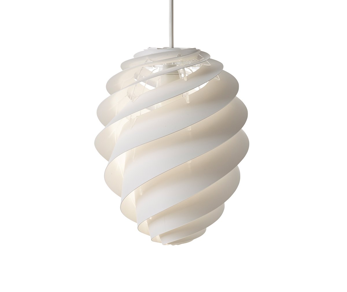 Le Klint Swirl 2 -riippuvalaisin valkoinen, K 23 cm